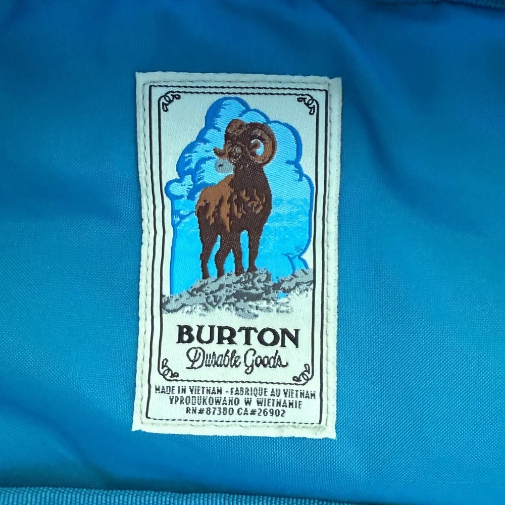 Burton Blue and Black Backpack with Geometric Design RARE PATTERN - Picture 5 of 5